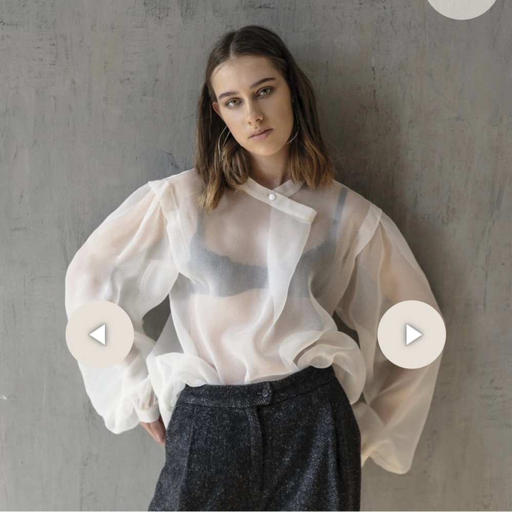 Elegant Sheer White Blouse